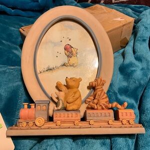 DISNEY 1990 CHARPENTE VINTAGE WINNIE THE POOH TIGGER PIGLET TRAIN  PICTURE FRAME